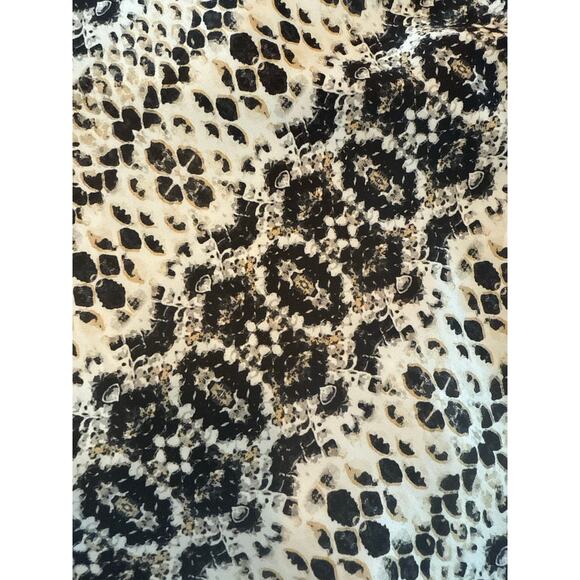 Adrienne Landau Slip Dress Maxi Black White Snakeskin Print Size‎ S Sexy Silky - Picture 6 of 13